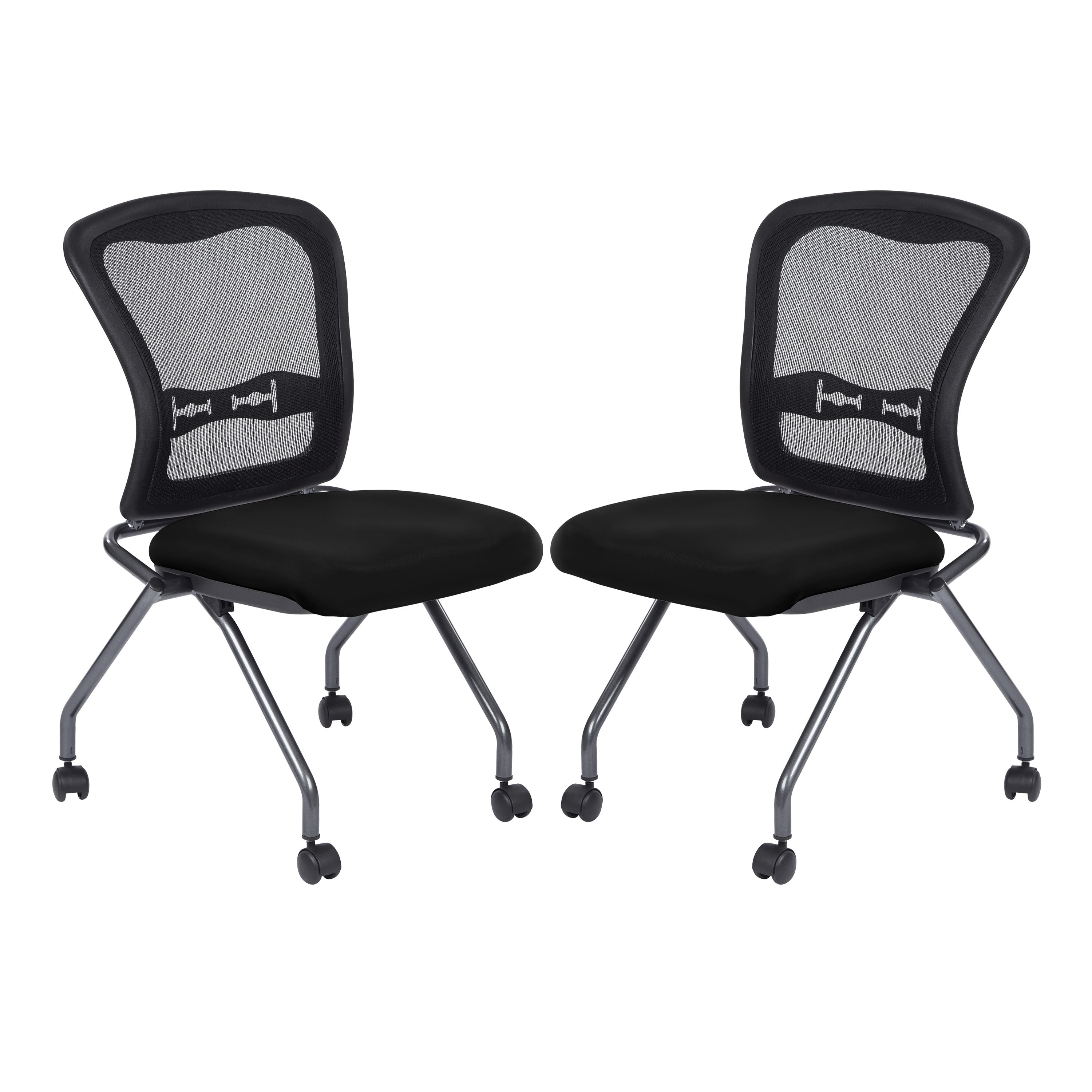 Deluxe Armless Folding Chair With ProGrid® Back